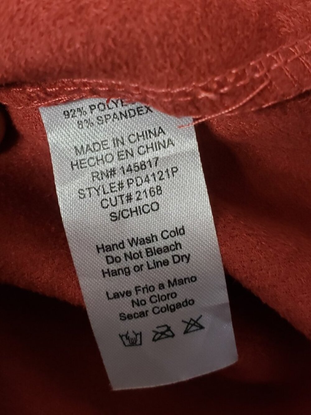 Privy Womens Sleeveless Suede Zip-Up Vest Dress W/Pockets Red Rust Small - Picture 12 of 12